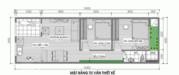 thiết kế mặt bằng nhà thông minh 1 tầng