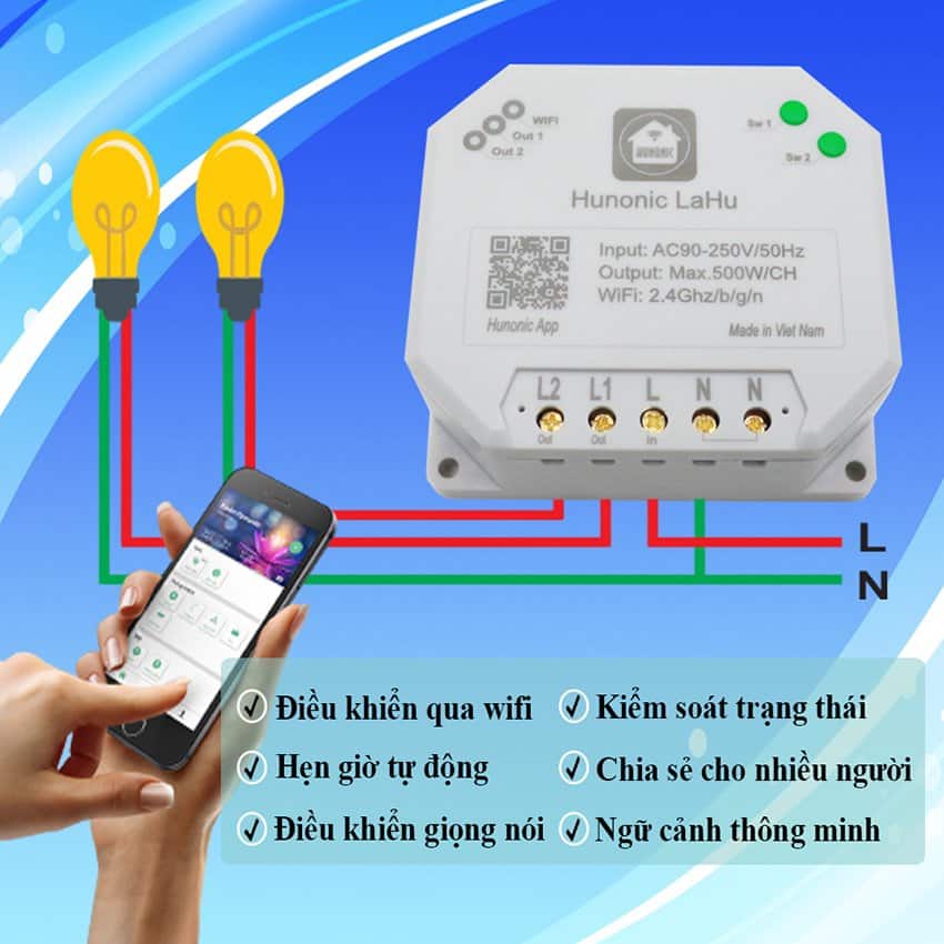Công tắc thông minh Hunonic LaHu