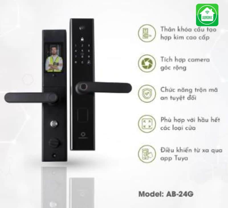 Khoá cửa thông minh có camera 5 tính năng AB-24G mới và hiện đại nhất