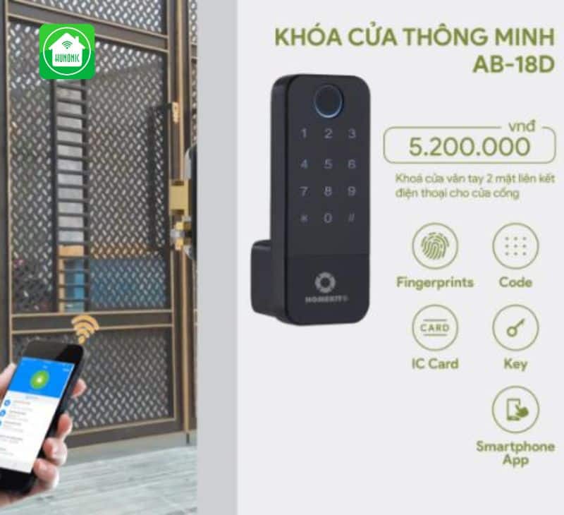 Khóa vân tay điều khiển qua app điện thoại AB - 18 luôn được ưa chuộng