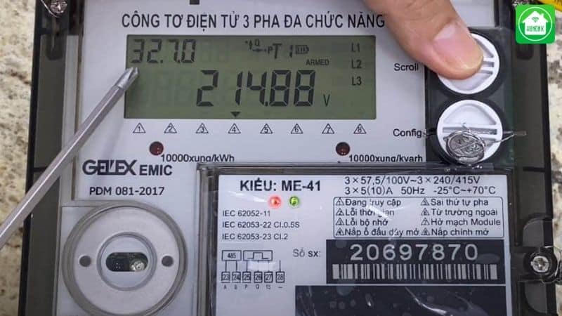 Cấu tạo đồng hồ công tơ điện
