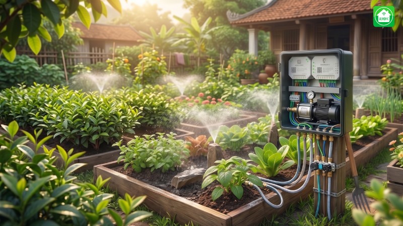 Hướng dẫn thiết lập hệ thống tưới cây thông minh tự động cho sân vườn