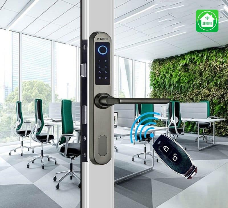 Khóa cửa vân tay Pulmos PL303 sử dụng vật liệu chống gỉ, kết cấu vỏ đúc nguyên khối