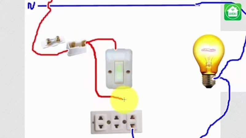 Cách đấu công tắc điện 2 cực