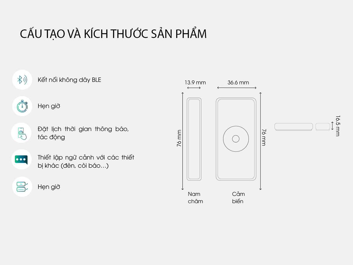 Bộ cảm biến cửa CB16.DO.BLE 5