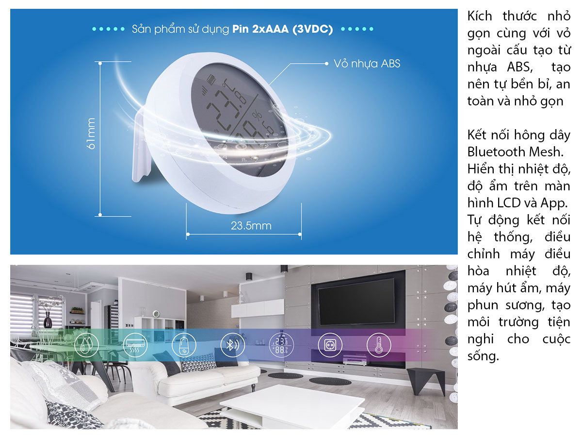 Bộ cảm biến nhiệt độ, độ ẩm 6