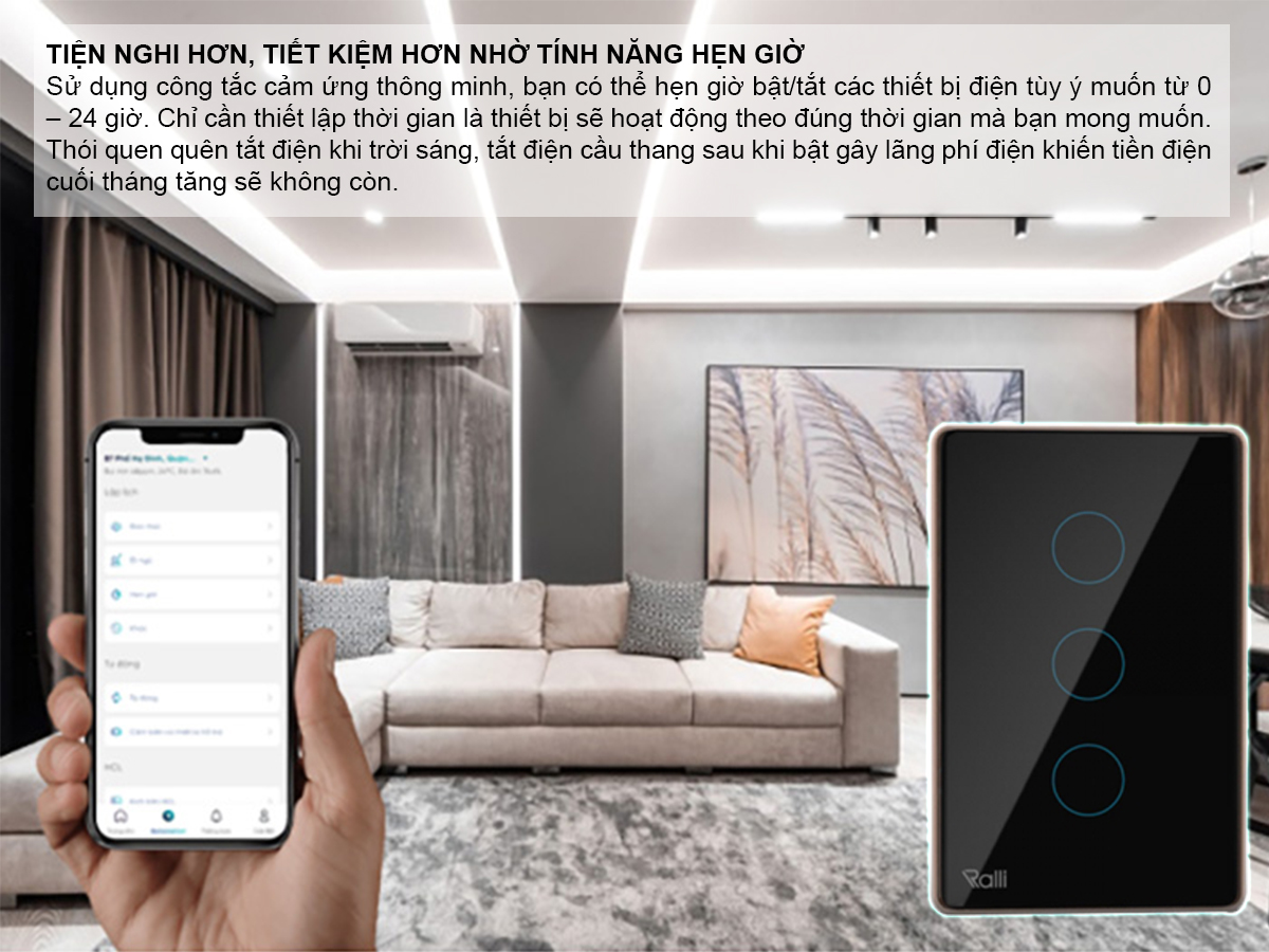 Công tắc thông minh nằm dọc 2