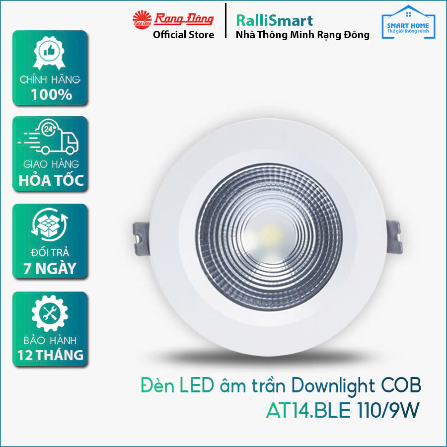 Đèn LED âm trần Downlight COB 110/9W AT14.BLE 110/9W