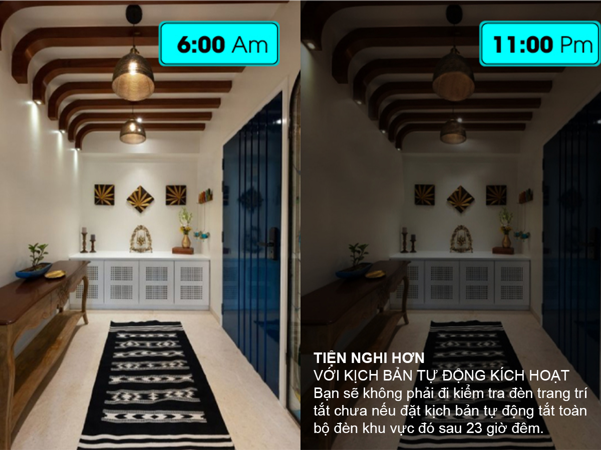 Đèn LED âm trần Downlight thông minh AT18.BLE 80/12W (FW) 4