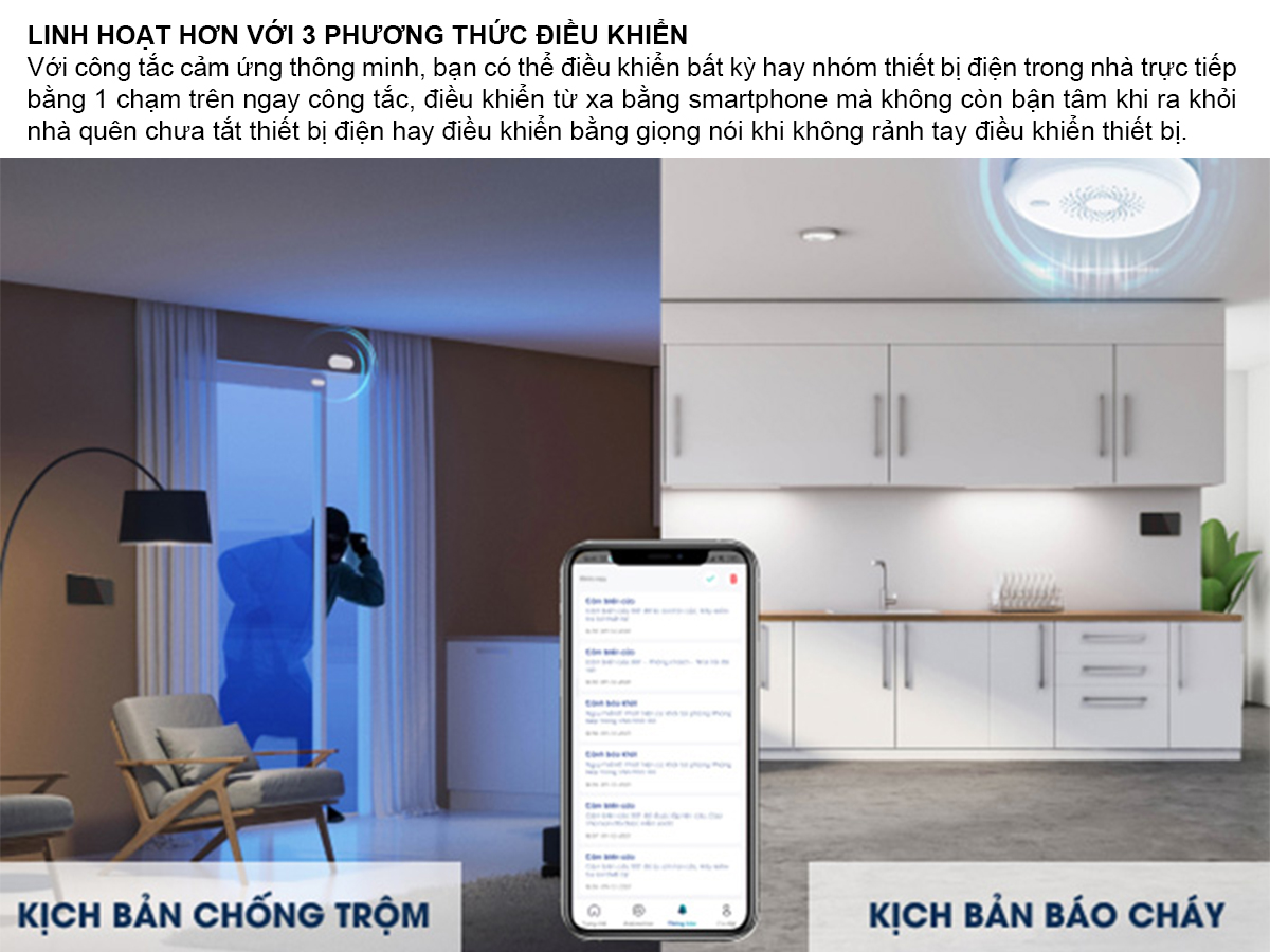 Công tắc thông minh CTCU.BLE CN.04T MN