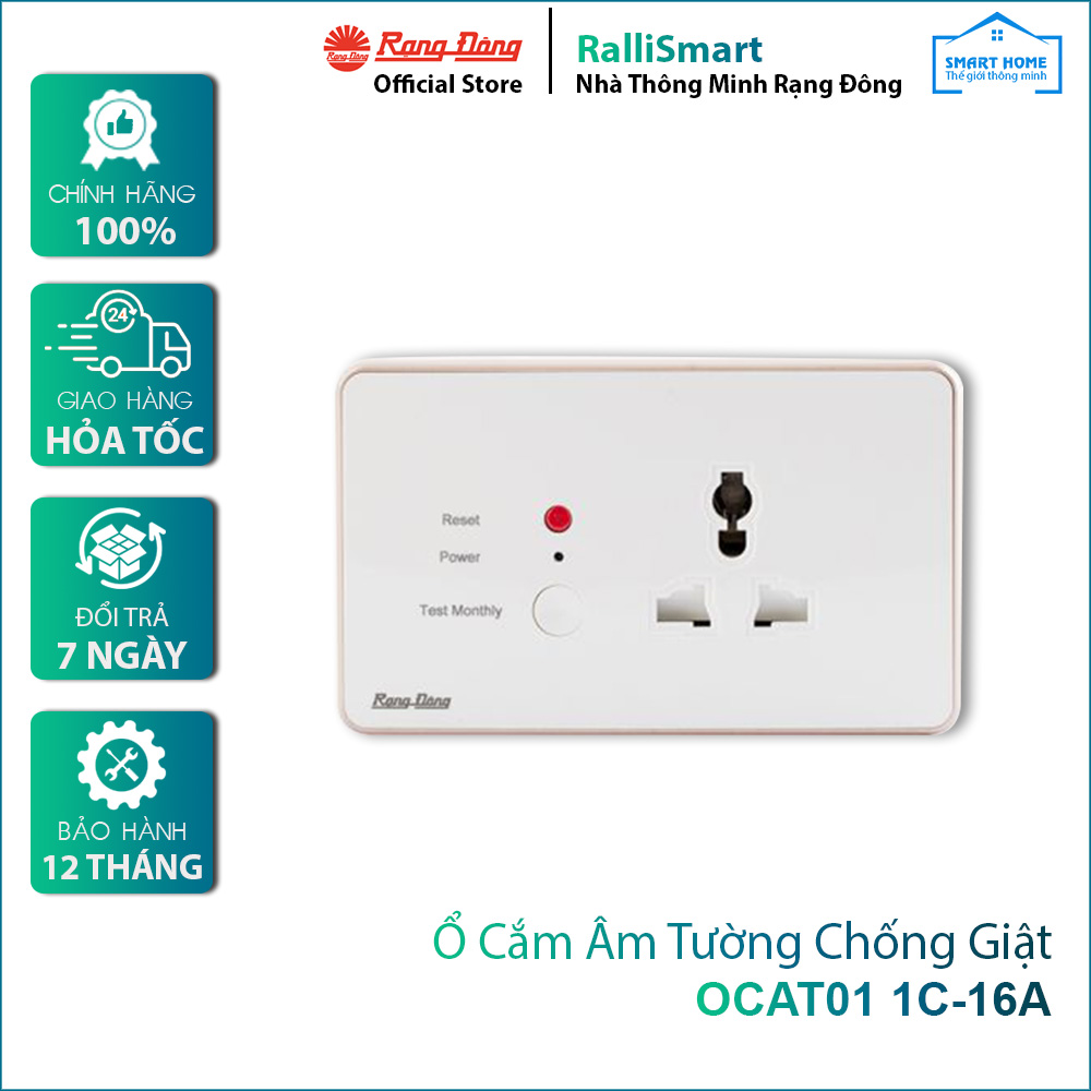Ổ cắm âm tường chống giật