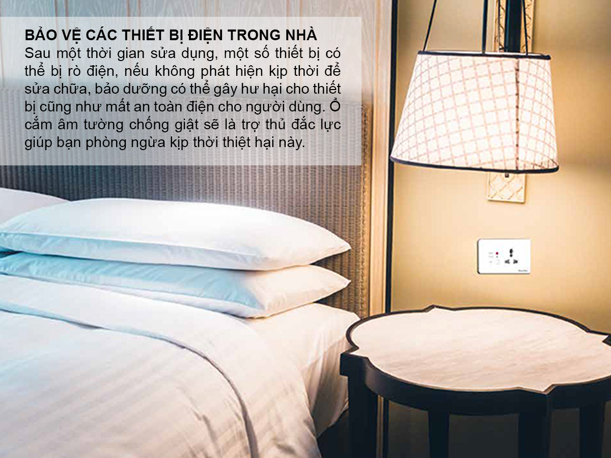 Ổ cắm âm tường chống giật 3